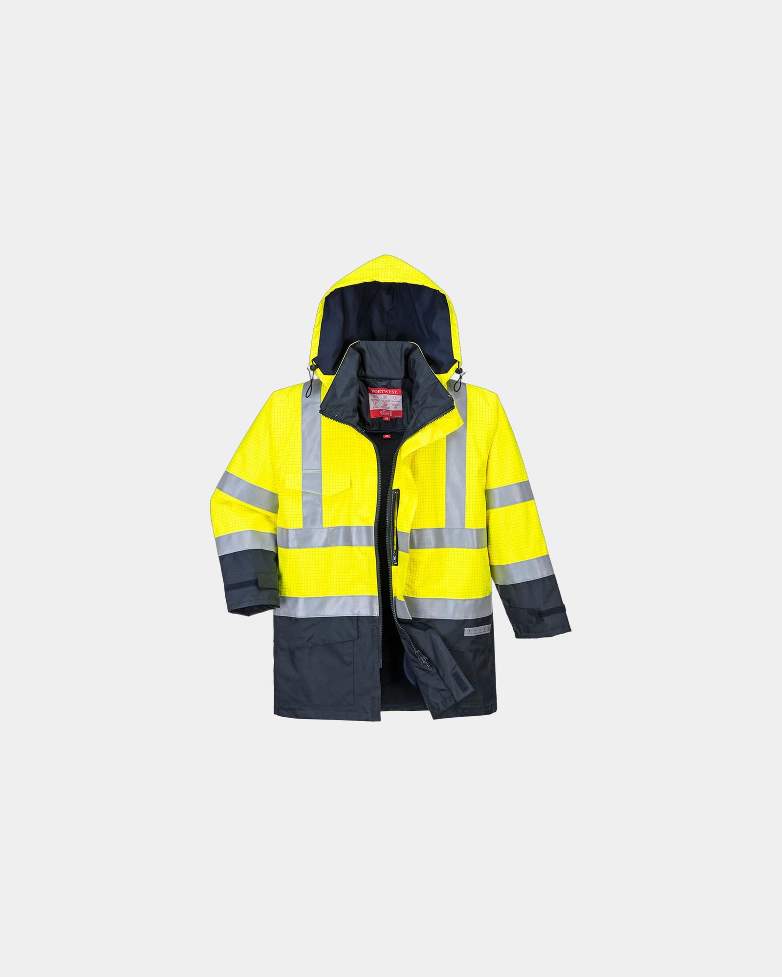 Parka HV waterdicht ademend Bizflame om te personaliseren - Geel-Marineblauw